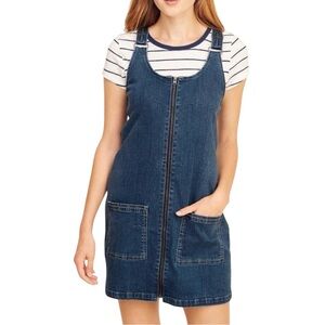 Hollister Overall Denim Jean Dress Size Small
